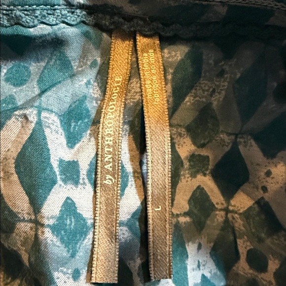 Anthropologie Calanthe Mini Shirt Dress Blue SZ Large - Picture 10 of 12